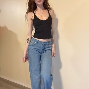 Black Casual Workout Tank Top